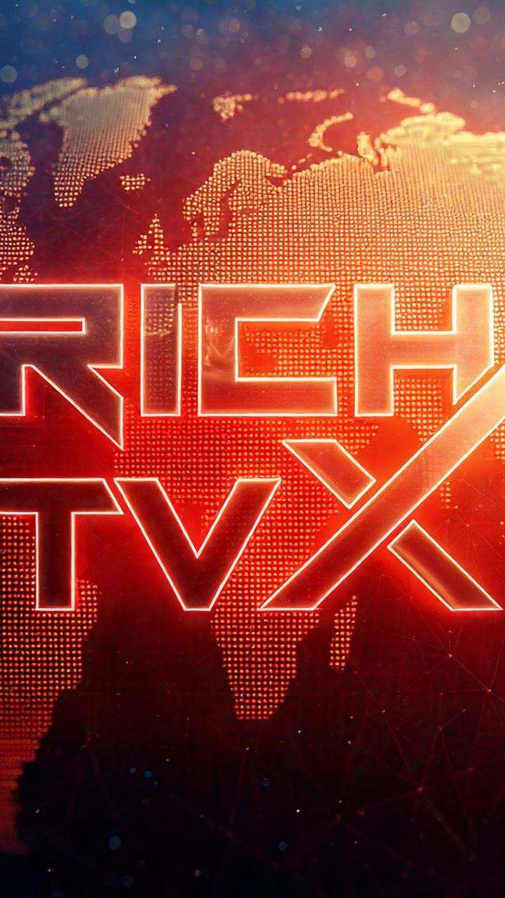 RICH TVX over a red map of the world